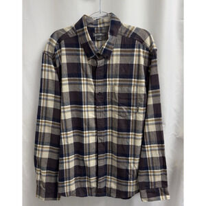 Eddie Bauer Cotton Easy Care Warm Flannel Shirt Men's Size Large